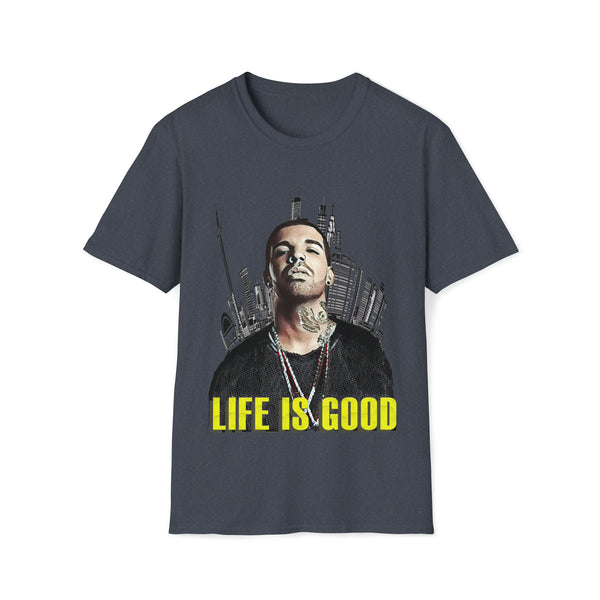 Drake - Life Is Good - Unisex Softstyle T Shirt, Fan Art T Shirt, Graphic Printed, Streetwear, Music, Pop Culture, Stylish, Classic.