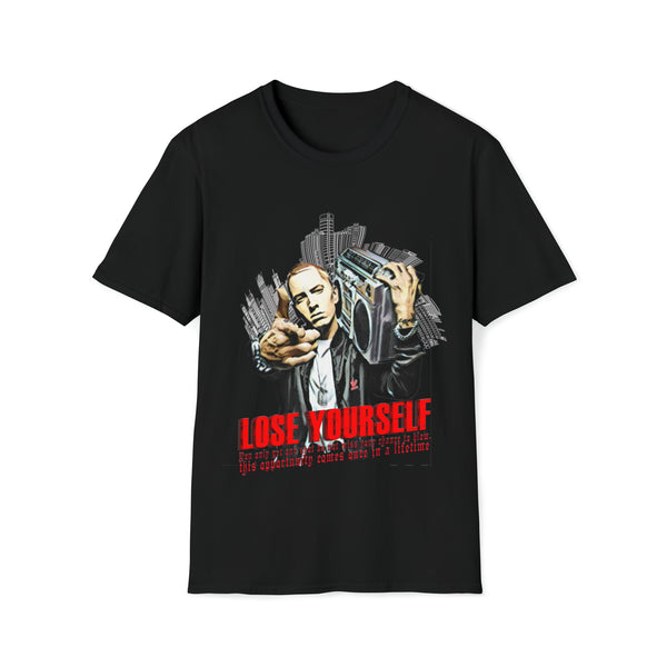 Eminem - Lose Yourself - Unisex Softstyle T Shirt, Fan Art T Shirt, Graphic Printed, Streetwear, Music, Pop Culture, Stylish, Classic.