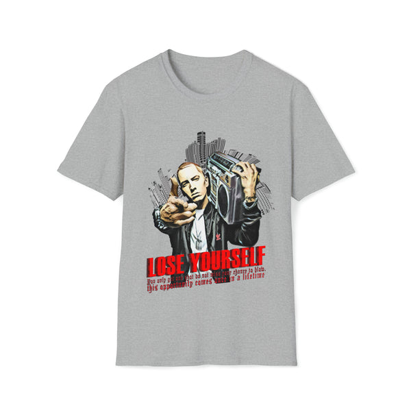 Eminem - Lose Yourself - Unisex Softstyle T Shirt, Fan Art T Shirt, Graphic Printed, Streetwear, Music, Pop Culture, Stylish, Classic.