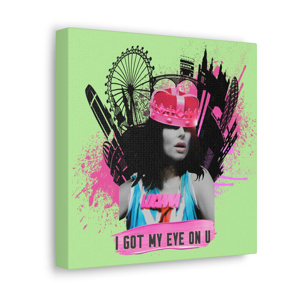 Luciana - I Got My Eye On U - Canvas Gallery Wrap, Pop Culture, Wall Art, Fan Art, Music, Electronic, EDM, Chic Modern Wall Decor, Contemporary Icon.