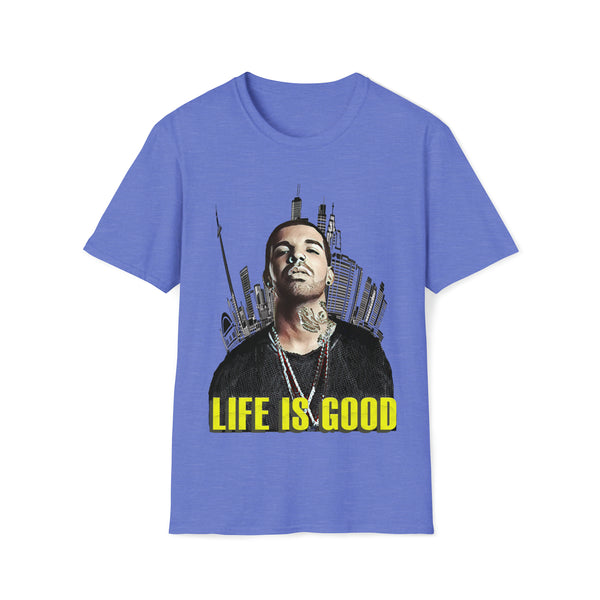 Drake - Life Is Good - Unisex Softstyle T Shirt, Fan Art T Shirt, Graphic Printed, Streetwear, Music, Pop Culture, Stylish, Classic.