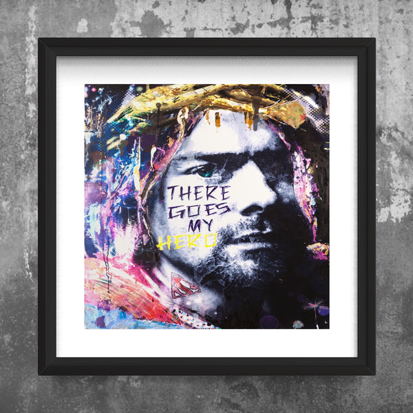 Art By Luciana Kurt Cobain Framed