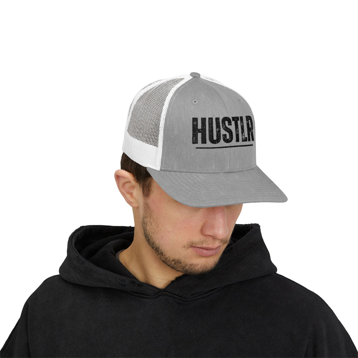 HUSTLR Snapback Trucker Cap - Bold Red Hat for Entrepreneurs