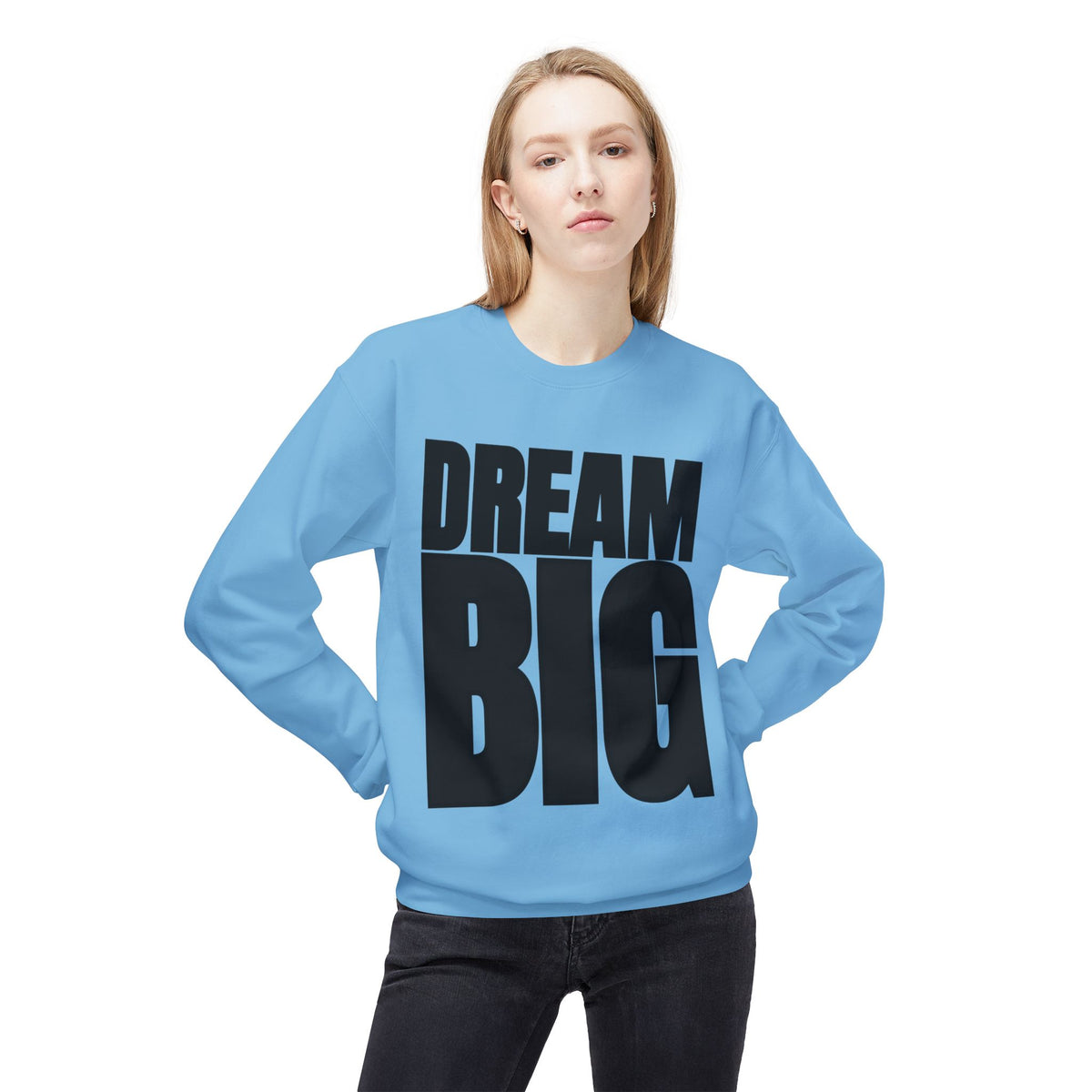 Dream Big Fleece Crewneck Sweatshirt - Unisex Inspirational Apparel