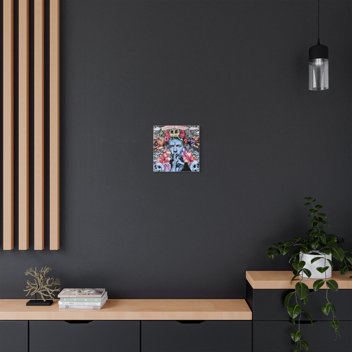 David Bowie - Ashes 2 Ashes - Canvas Gallery Wrap, Pop Culture, Wall Art, Fan Art, Music, Glam Rock Legend Iconic Pop Rock Artist, Inspirational Legend.