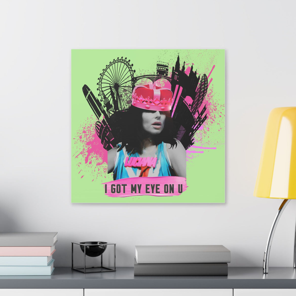 Luciana - I Got My Eye On U - Canvas Gallery Wrap, Pop Culture, Wall Art, Fan Art, Music, Electronic, EDM,  Chic Modern Wall Decor, Contemporary Icon.