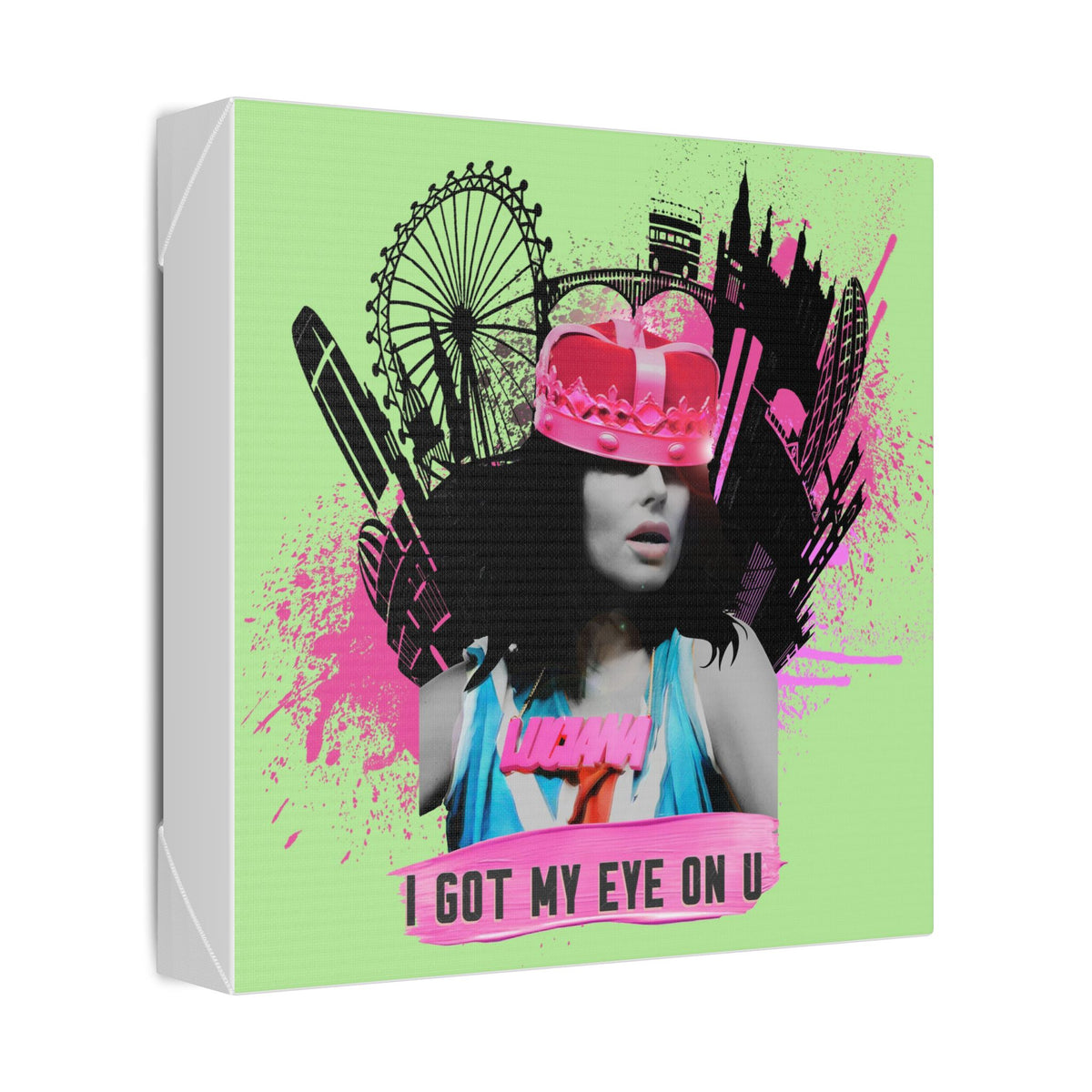 Luciana - I Got My Eye On U - Canvas Gallery Wrap, Pop Culture, Wall Art, Fan Art, Music, Electronic, EDM,  Chic Modern Wall Decor, Contemporary Icon.