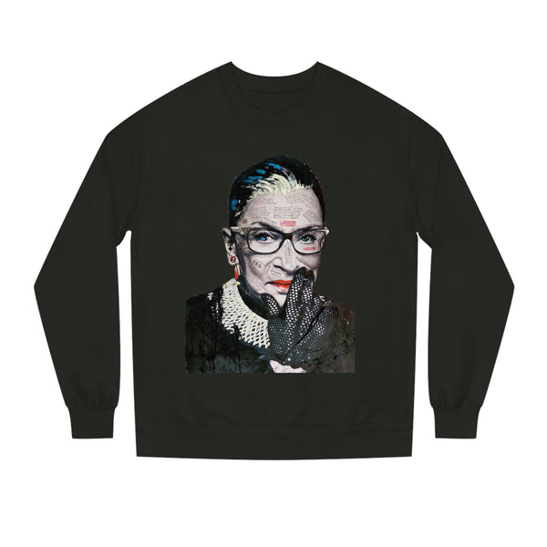 Ruth Bader Ginsberg -   I Am Supreme -  Unisex Premium Crewneck Sweatshirt, Fan Art T Shirt, Streetwear, Supreme, Empowering, Trailblazer, Inspiring RBG Tribute Art, Contemporary Icon. Legend.