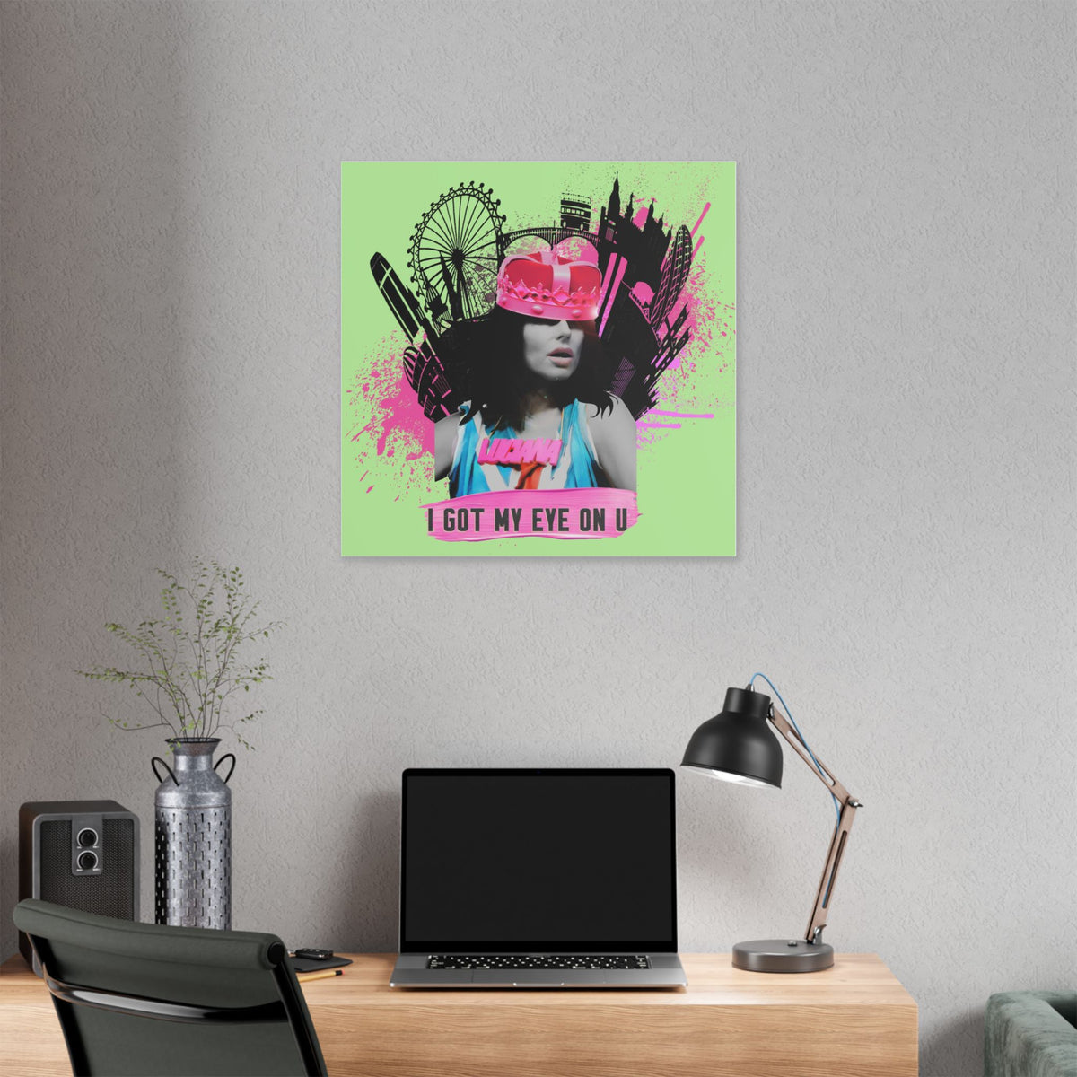 Luciana - I Got My Eye On U - Canvas Gallery Wrap, Pop Culture, Wall Art, Fan Art, Music, Electronic, EDM,  Chic Modern Wall Decor, Contemporary Icon.