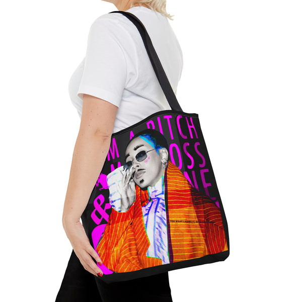 DojaCat - U Want Lashes? -  Tote Bag, Fan Art, Graphic Printed, Streetwear, Music, Pop Culture, Stylish, Classic.Pink, Orange, Black.