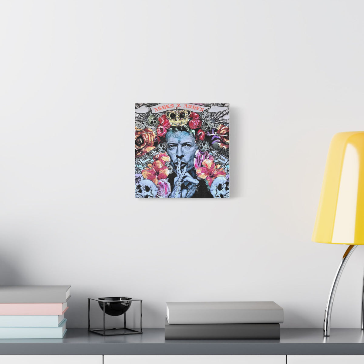 David Bowie - Ashes 2 Ashes - Canvas Gallery Wrap, Pop Culture, Wall Art, Fan Art, Music, Glam Rock Legend Iconic Pop Rock Artist, Inspirational Legend.