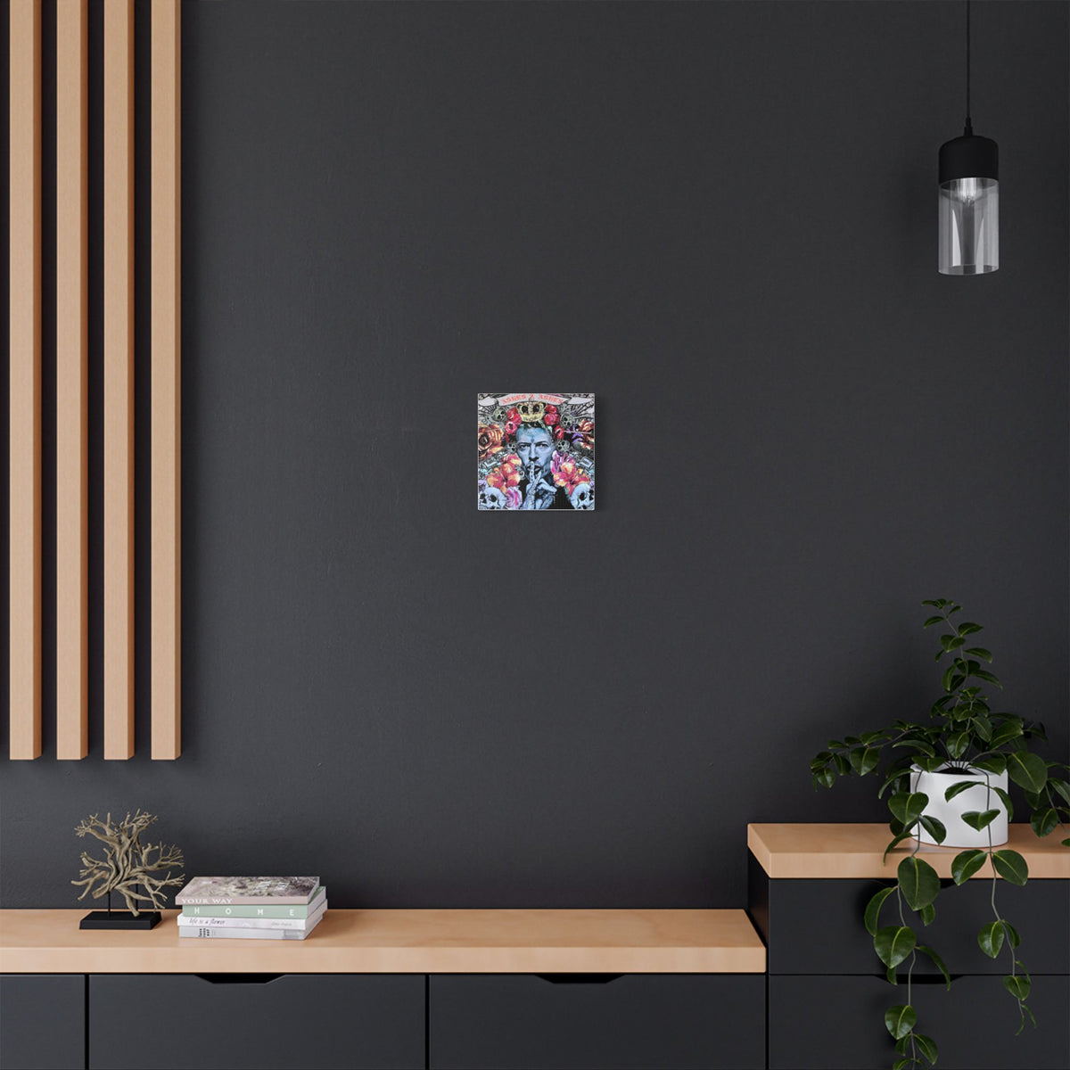 David Bowie - Ashes 2 Ashes - Canvas Gallery Wrap, Pop Culture, Wall Art, Fan Art, Music, Glam Rock Legend Iconic Pop Rock Artist, Inspirational Legend.