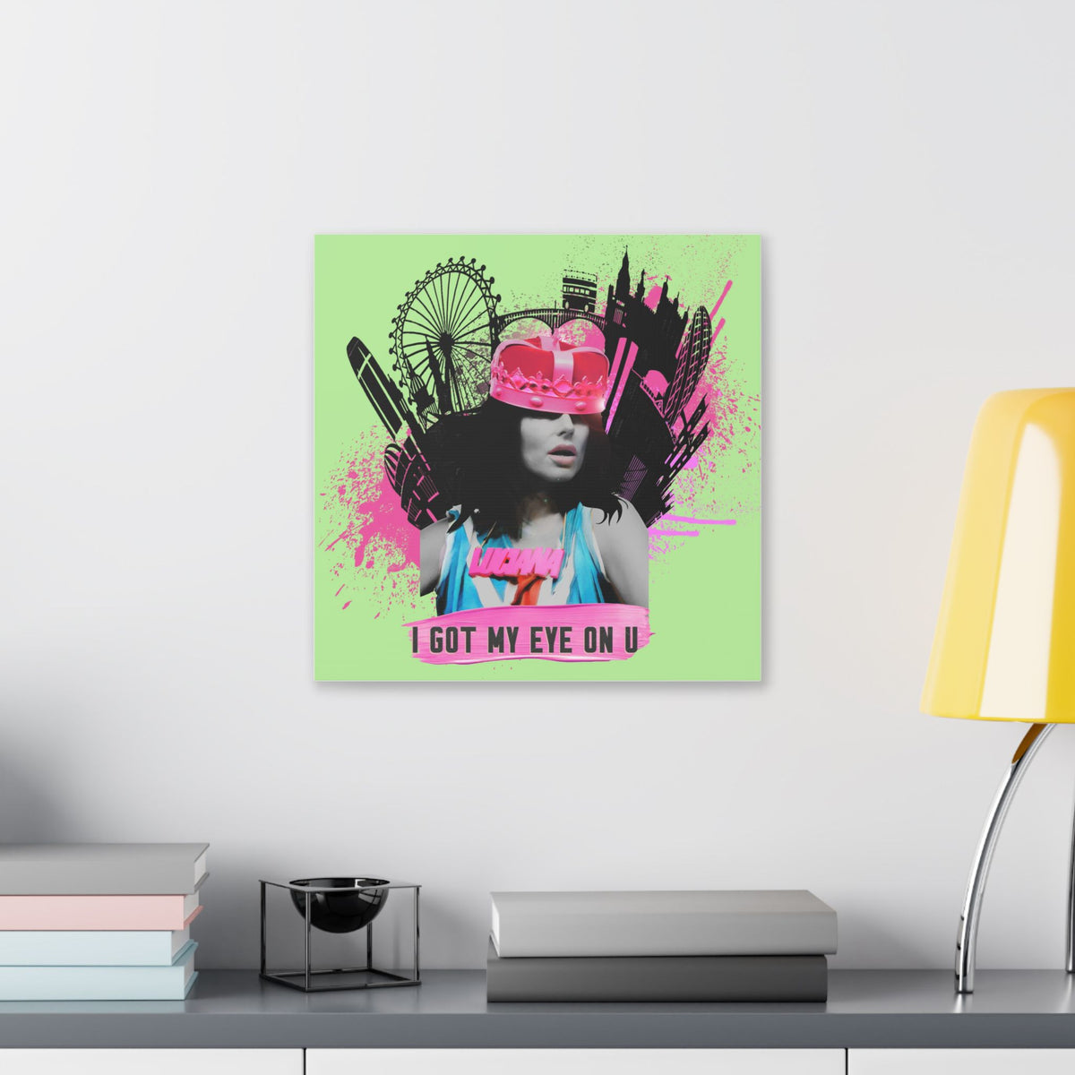 Luciana - I Got My Eye On U - Canvas Gallery Wrap, Pop Culture, Wall Art, Fan Art, Music, Electronic, EDM,  Chic Modern Wall Decor, Contemporary Icon.