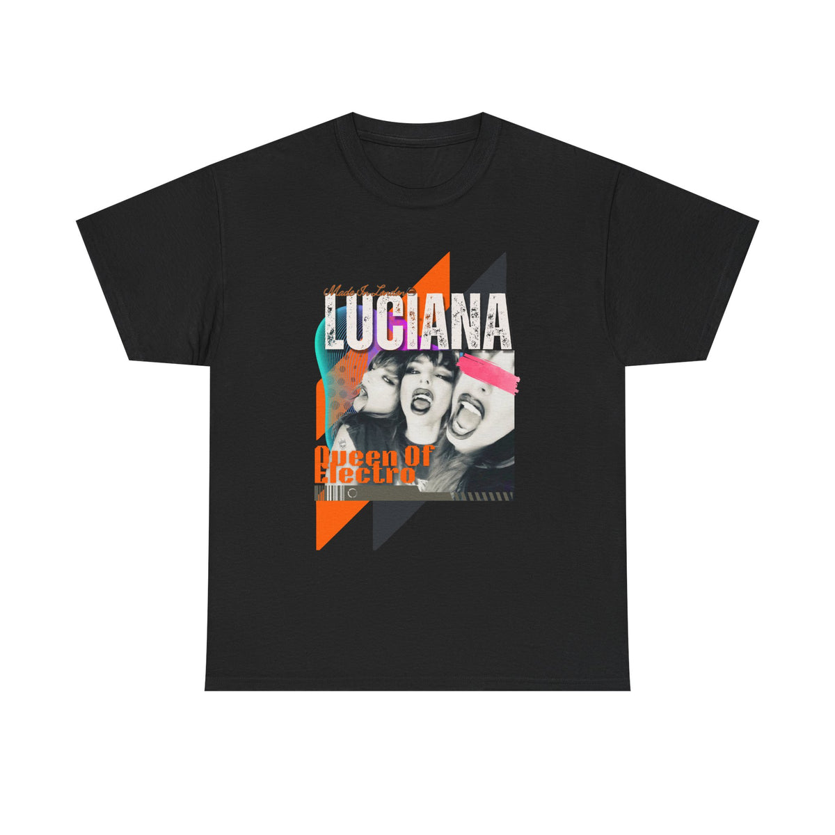 Luciana Queen of Electro Unisex Heavy Cotton Tee | Retro Music Graphic T-Shirt