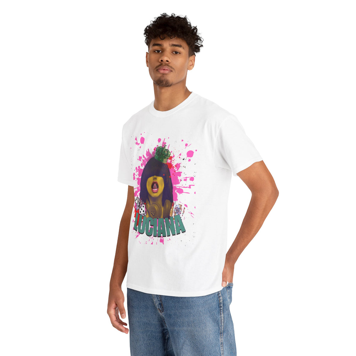 Luciana Graphic Unisex Heavy Cotton Tee - Fun and Playful Design