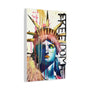 Lady Liberty - Shine On - Canvas Gallery Wrap, Pop Culture, Wall Art, Statue of Liberty, Freedom, Empowering, Chic Modern Wall Decor, Contemporary Icon. Legend. Gold, Pink, Black, White.