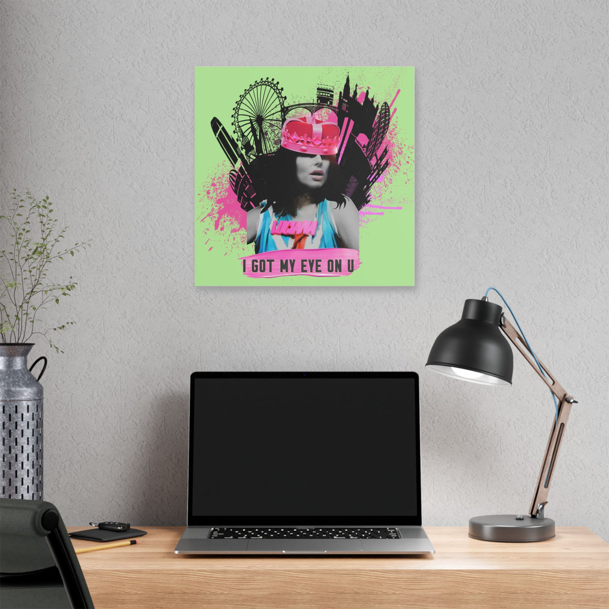 Luciana - I Got My Eye On U - Canvas Gallery Wrap, Pop Culture, Wall Art, Fan Art, Music, Electronic, EDM,  Chic Modern Wall Decor, Contemporary Icon.