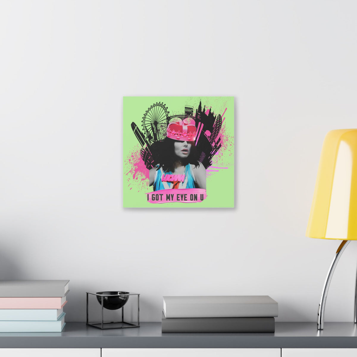 Luciana - I Got My Eye On U - Canvas Gallery Wrap, Pop Culture, Wall Art, Fan Art, Music, Electronic, EDM,  Chic Modern Wall Decor, Contemporary Icon.