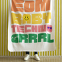 EDM Baby Techno Grrrl Velveteen Plush Blanket - Colorful and Cozy Throw for Music Lovers