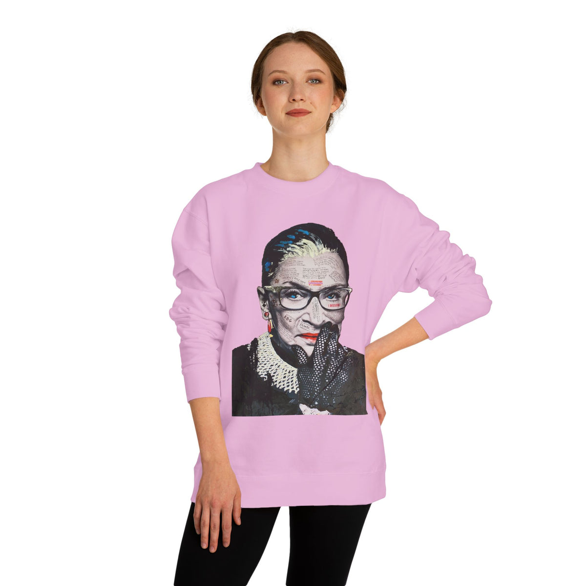 Ruth Bader Ginsberg -   I Am Supreme -  Unisex Premium Crewneck Sweatshirt, Fan Art T Shirt, Streetwear, Supreme, Empowering, Trailblazer, Inspiring RBG Tribute Art, Contemporary Icon. Legend.