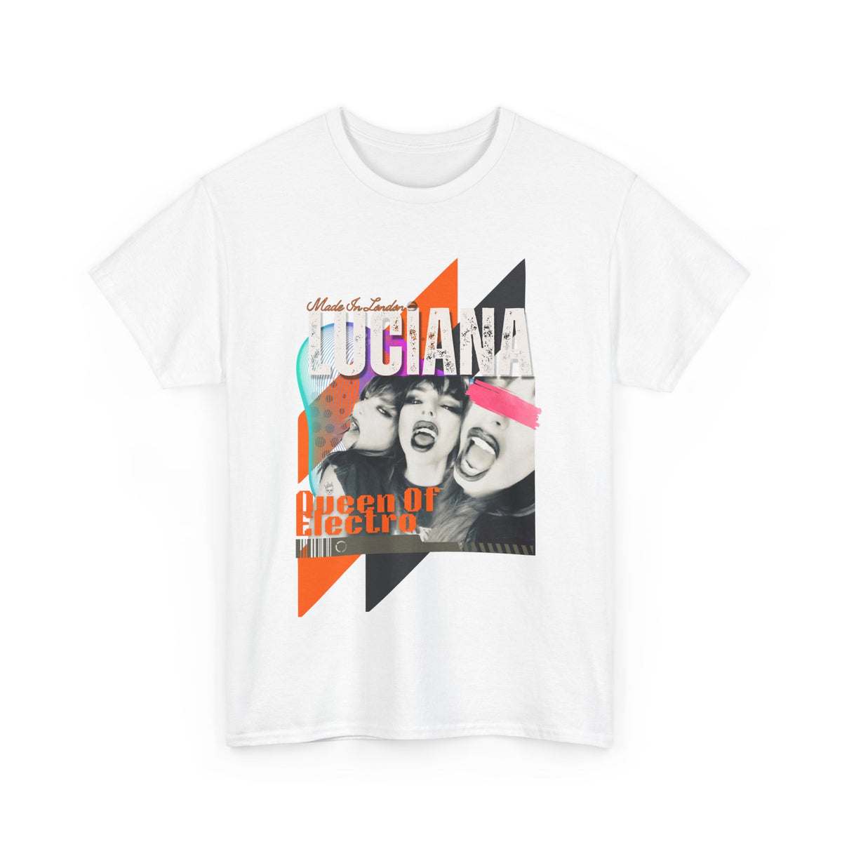 Luciana Queen of Electro Unisex Heavy Cotton Tee | Retro Music Graphic T-Shirt