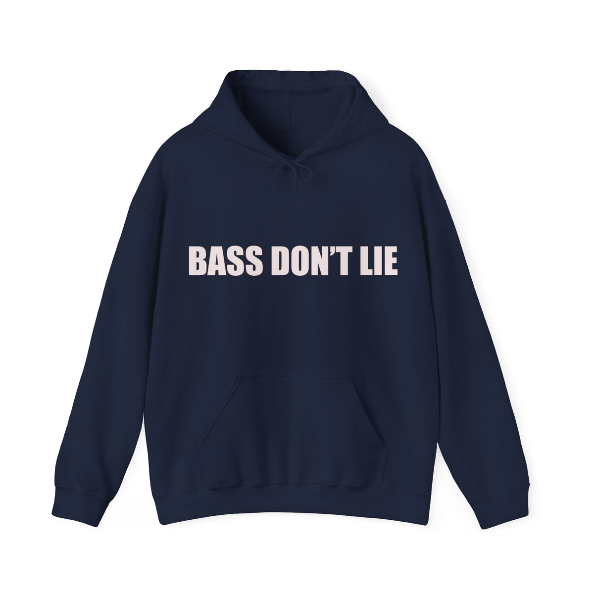 Bass Don't Lie - Unisex Heavy Blend™ Sweatshirt Hooded , Dance Music, Pop Culture, Classic, Unique Text, Slogan