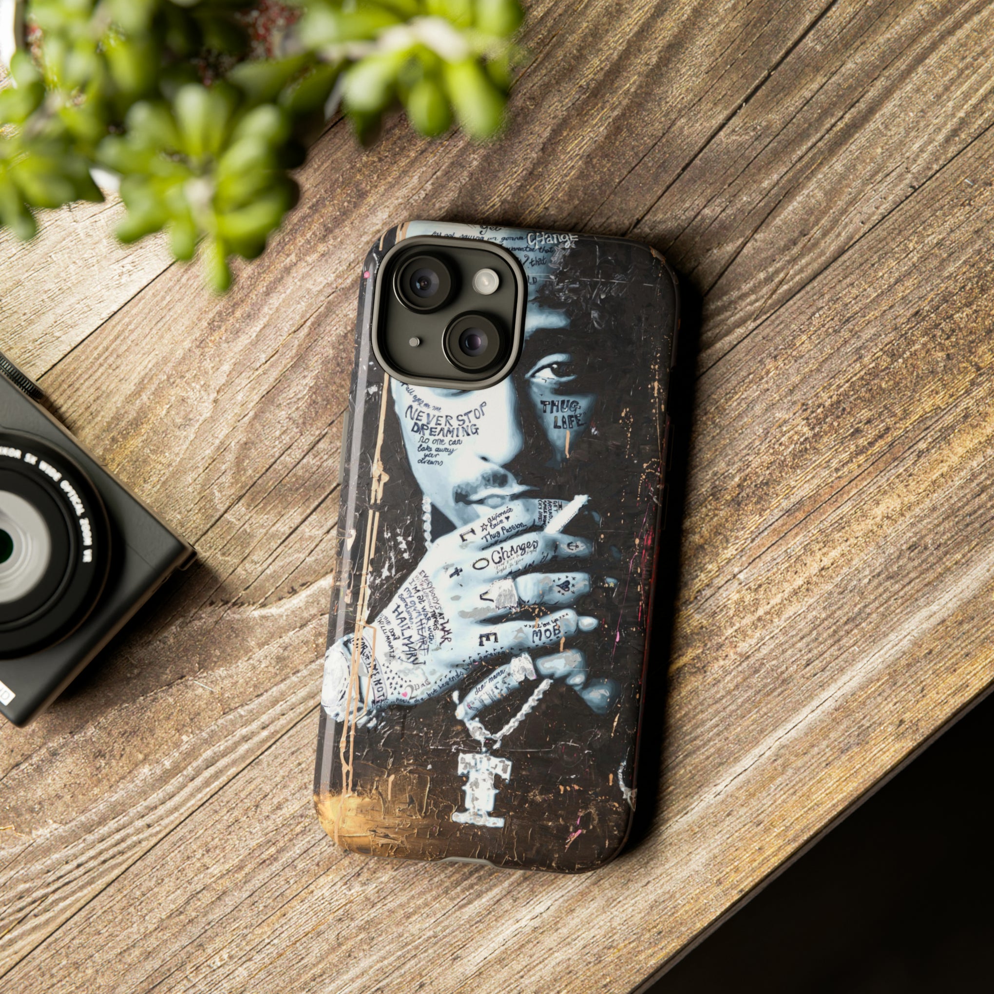 Tupac Phone Case, Custom Designed, Fan Art, Pop Culture, Hip Hop, Rap, Art By Luciana Tupac Phone Case, Custom Designed, Fan Art, Pop Culture, Hip Hop, Rap, Art By Luciana