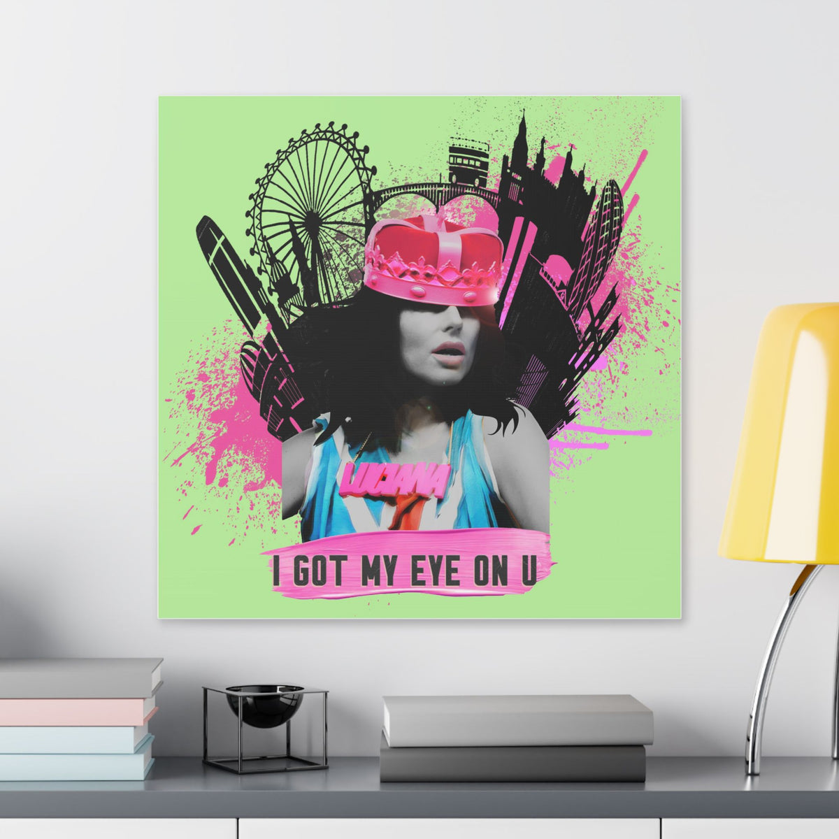 Luciana - I Got My Eye On U - Canvas Gallery Wrap, Pop Culture, Wall Art, Fan Art, Music, Electronic, EDM,  Chic Modern Wall Decor, Contemporary Icon.