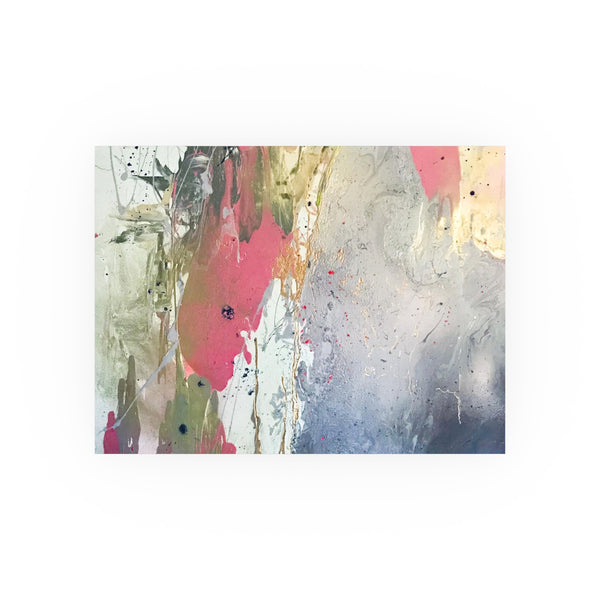 Drops Of Jupiter - Abstract  - Archival Matte (230gsm),  Abstract Wall Art, Chic Modern Wall Decor, Sleek & Stylish Abstract Print, Contemporary Art Print, Pink, Grey, Gold, Silver, White.