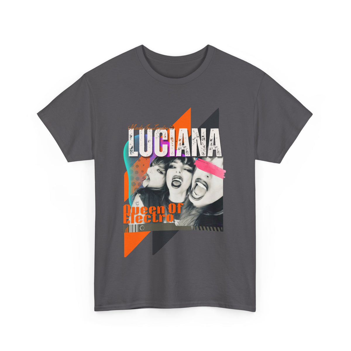 Luciana Queen of Electro Unisex Heavy Cotton Tee | Retro Music Graphic T-Shirt