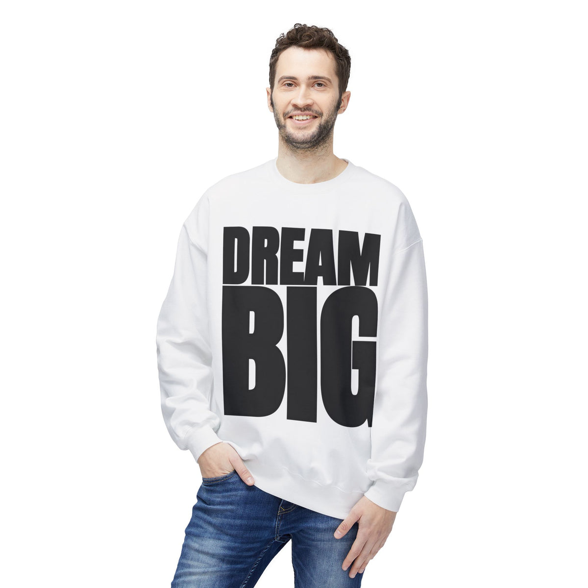 Dream Big Fleece Crewneck Sweatshirt - Unisex Inspirational Apparel