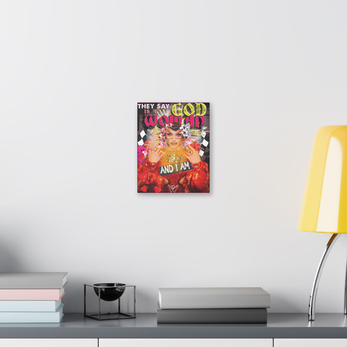 Sasha Colby - God Is A Woman - Canvas Gallery Wrap, Fan Art, Drag Queen, Drag Race, Pop Culture, Wall Art, Empowering, Chic Modern Wall Decor, Contemporary Icon.