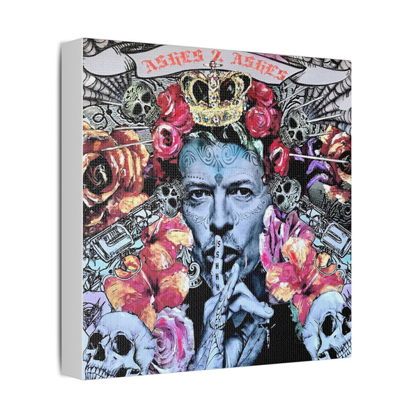 David Bowie - Ashes 2 Ashes - Canvas Gallery Wrap, Pop Culture, Wall Art, Fan Art, Music, Glam Rock Legend Iconic Pop Rock Artist, Inspirational Legend.