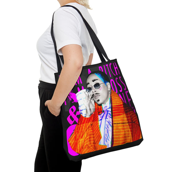 DojaCat - U Want Lashes? -  Tote Bag, Fan Art, Graphic Printed, Streetwear, Music, Pop Culture, Stylish, Classic.Pink, Orange, Black.