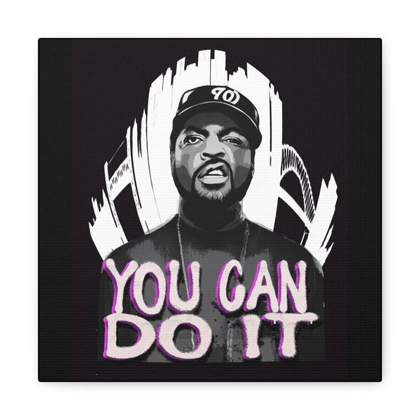 IceCube - U Can Do It - Canvas Gallery Wrap, Pop Culture, Wall Art, Fan Art, Music, Rap, Hip Hop, Empowering, NWA, Chic Modern Wall Decor, Contemporary Icon. Legend.