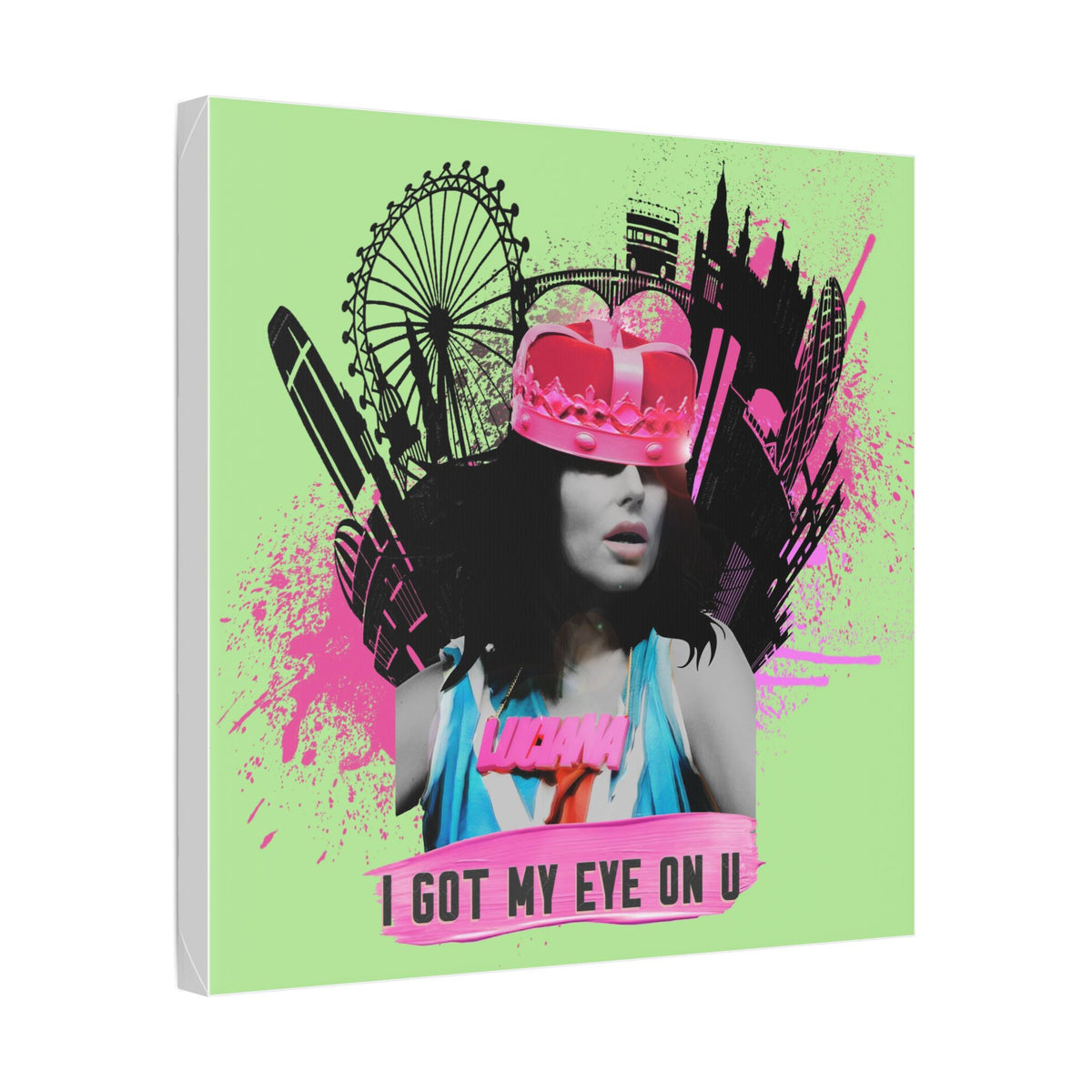 Luciana - I Got My Eye On U - Canvas Gallery Wrap, Pop Culture, Wall Art, Fan Art, Music, Electronic, EDM,  Chic Modern Wall Decor, Contemporary Icon.