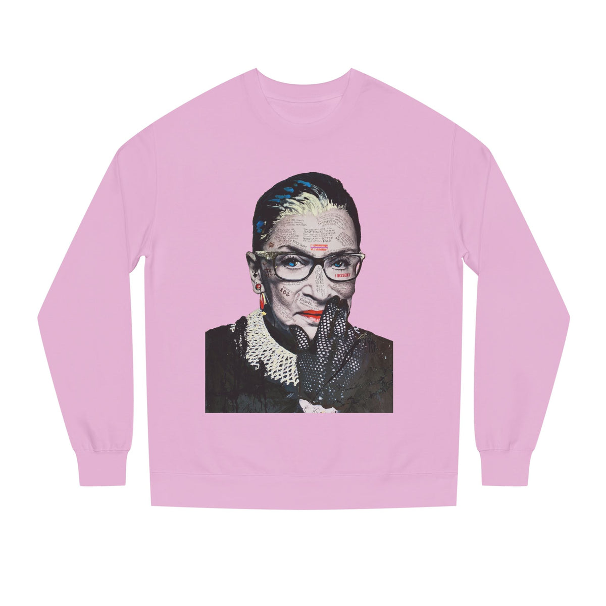 Ruth Bader Ginsberg -   I Am Supreme -  Unisex Premium Crewneck Sweatshirt, Fan Art T Shirt, Streetwear, Supreme, Empowering, Trailblazer, Inspiring RBG Tribute Art, Contemporary Icon. Legend.