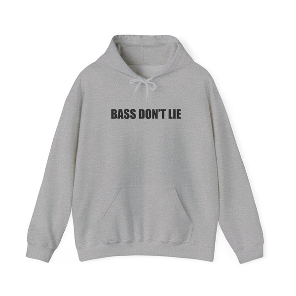 Bass Don't Lie - Unisex Heavy Blend™ Sweatshirt Hooded, Dance Music, Pop Culture, Classic, Unique text, Slogan