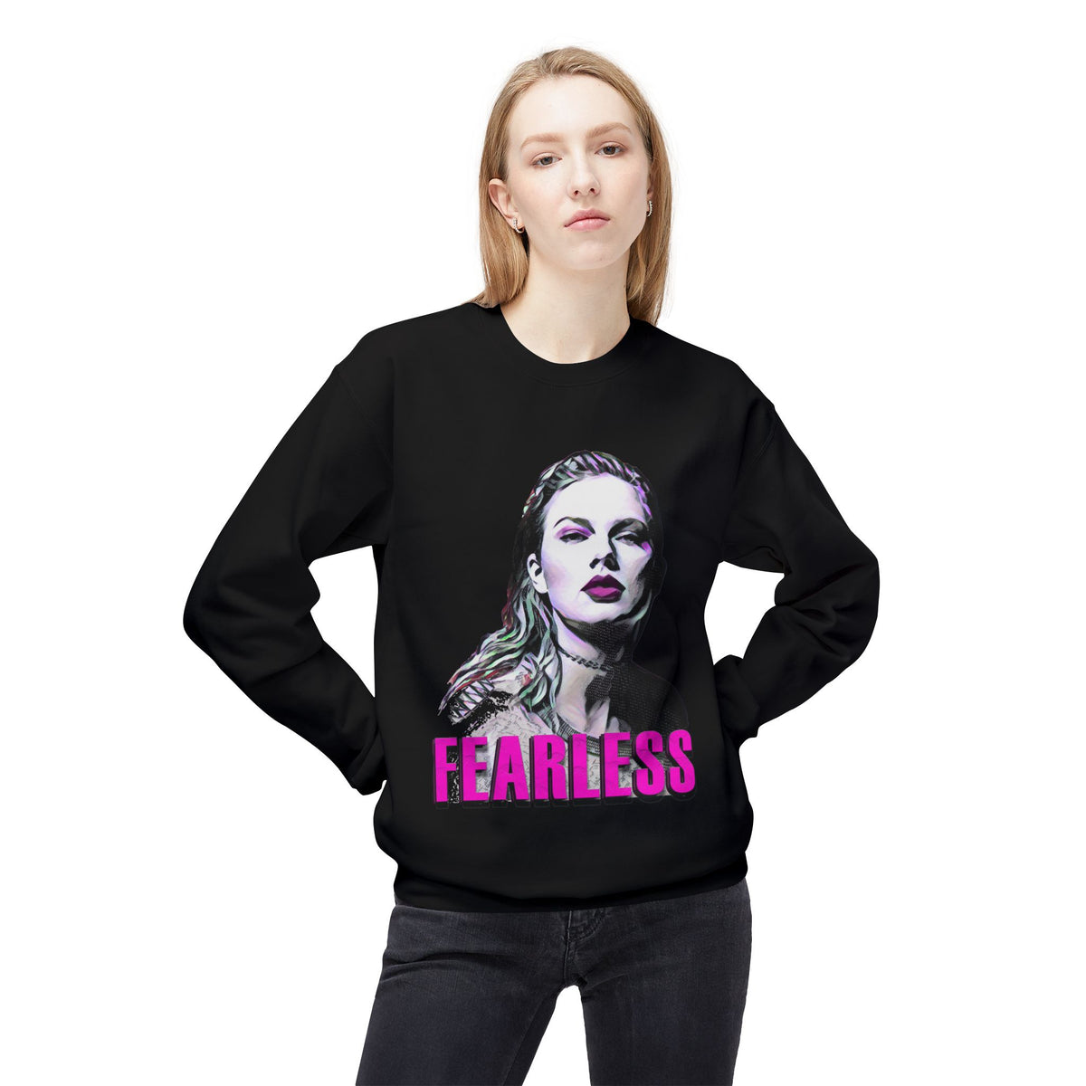 Fearless - Unisex Premium Crewneck Sweatshirt, Fan Art T Shirt, Graphic Printed, Streetwear, Music, Pop Culture, Stylish, Classic