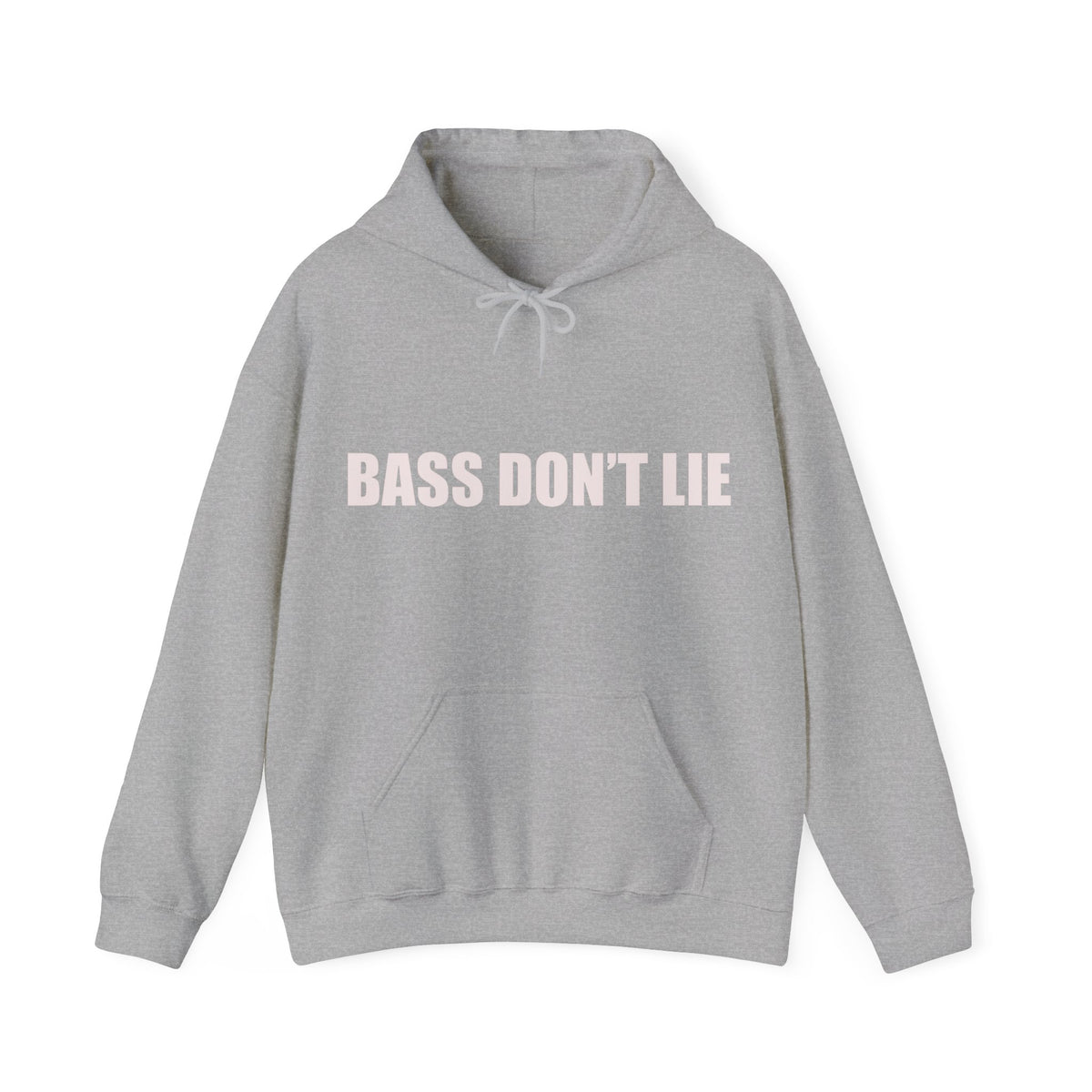 Bass Don't Lie - Unisex Heavy Blend™ Sweatshirt Hooded , Dance Music, Pop Culture, Classic, Unique Text, Slogan