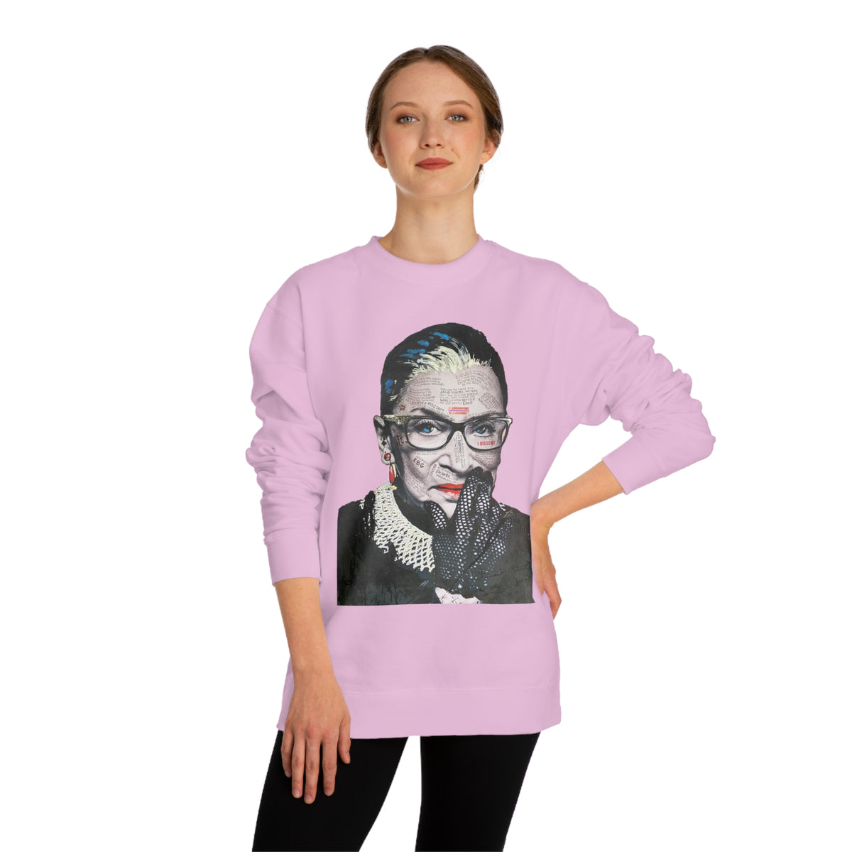 Ruth Bader Ginsberg -   I Am Supreme -  Unisex Premium Crewneck Sweatshirt, Fan Art T Shirt, Streetwear, Supreme, Empowering, Trailblazer, Inspiring RBG Tribute Art, Contemporary Icon. Legend.