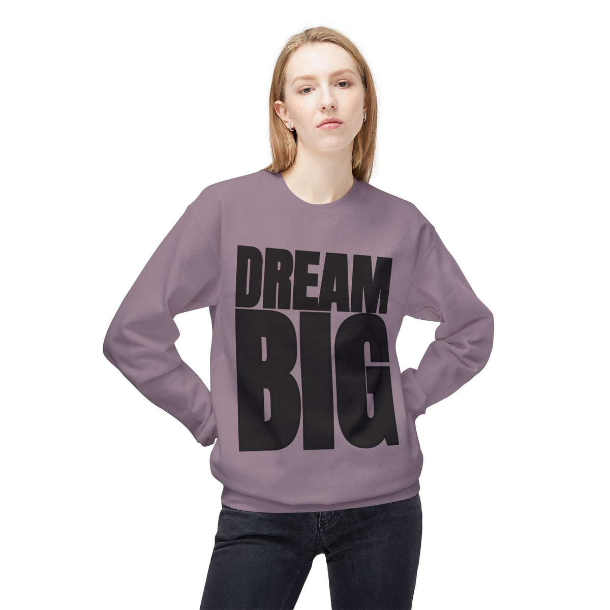 Dream Big Fleece Crewneck Sweatshirt - Unisex Inspirational Apparel