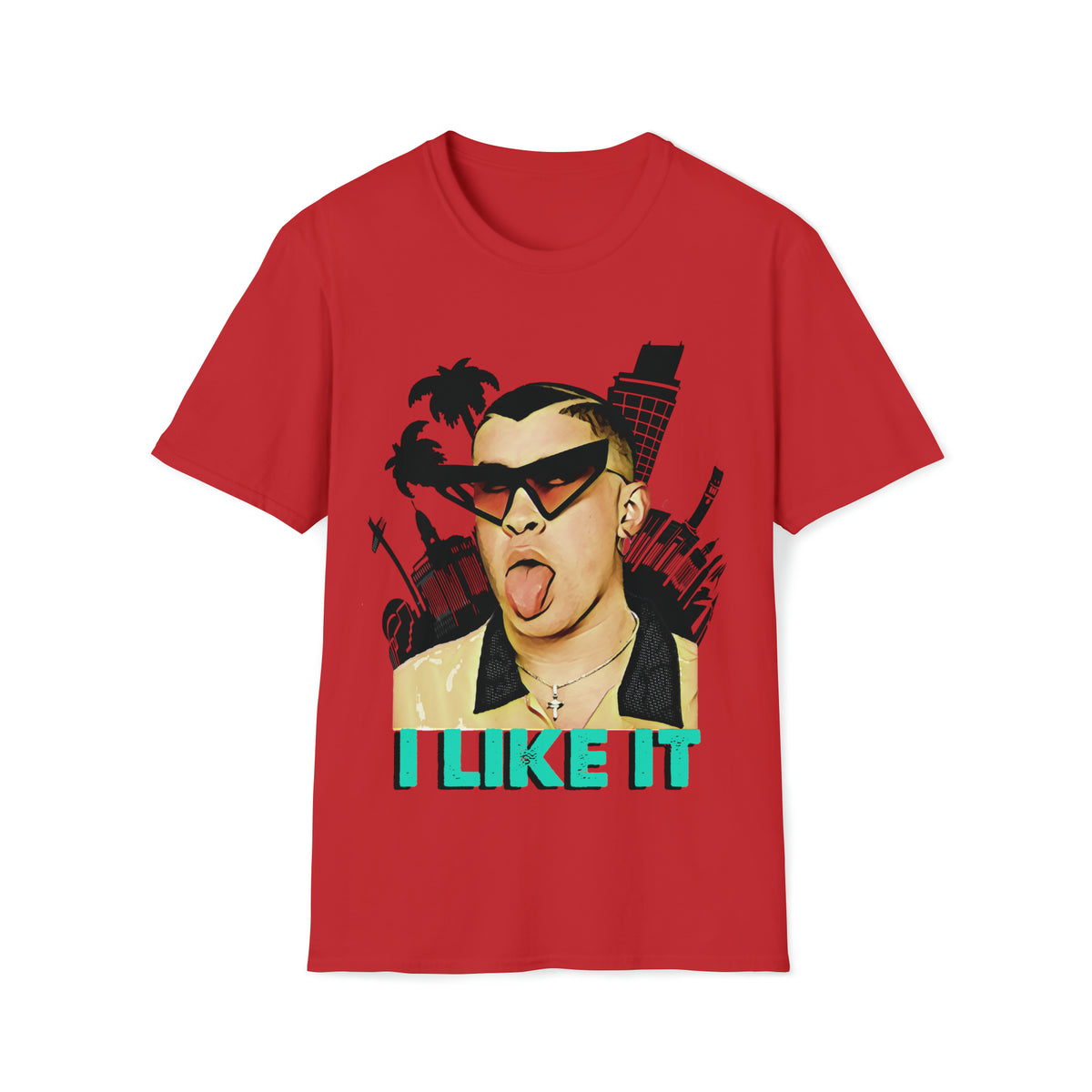 Bad Bunny I Like It, Unisex T Shirt, Fan Art T Shirt, Graphic Printed, Streetwear, Music, Pop Culture, Stylish, Classic.