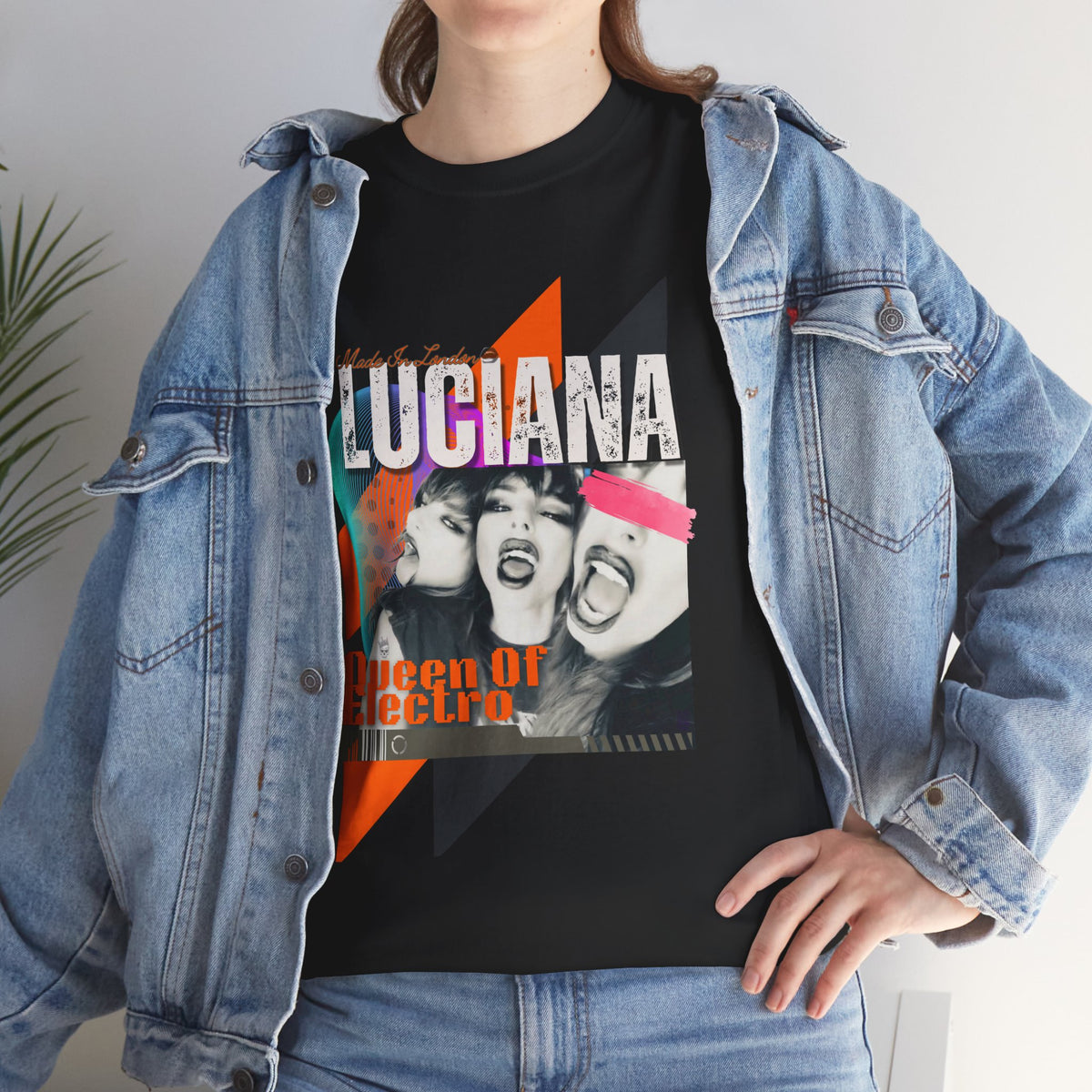 Luciana Queen of Electro Unisex Heavy Cotton Tee | Retro Music Graphic T-Shirt