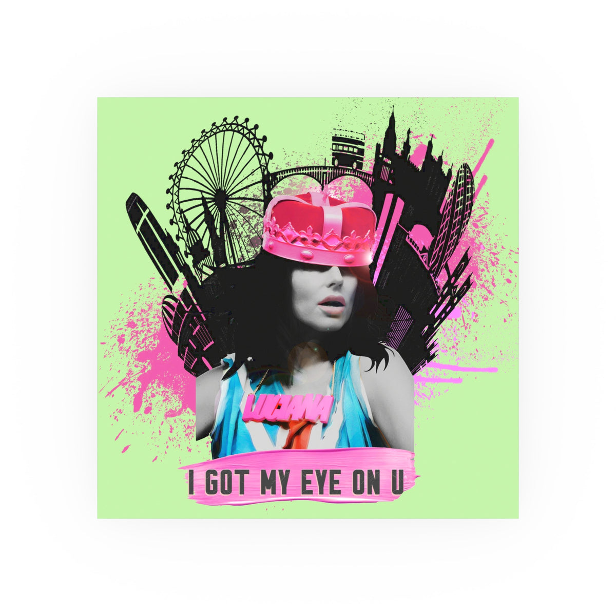 Luciana - I Got My Eye On U - Archival Matte Poster (230gsm), Pop Culture, Wall Art, Fan Art, Music, Electronic, EDM, Chic Modern Wall Decor, Contemporary Icon.