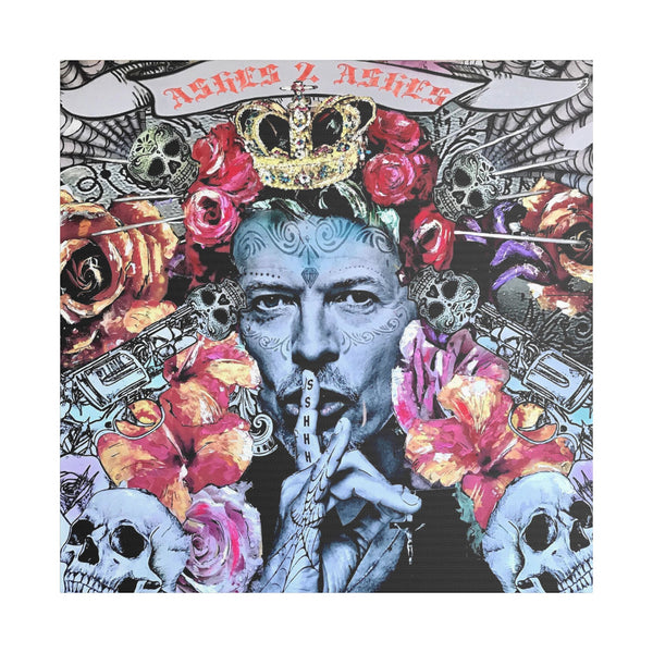 David Bowie - Ashes 2 Ashes - Canvas Gallery Wrap, Pop Culture, Wall Art, Fan Art, Music, Glam Rock Legend Iconic Pop Rock Artist, Inspirational Legend.