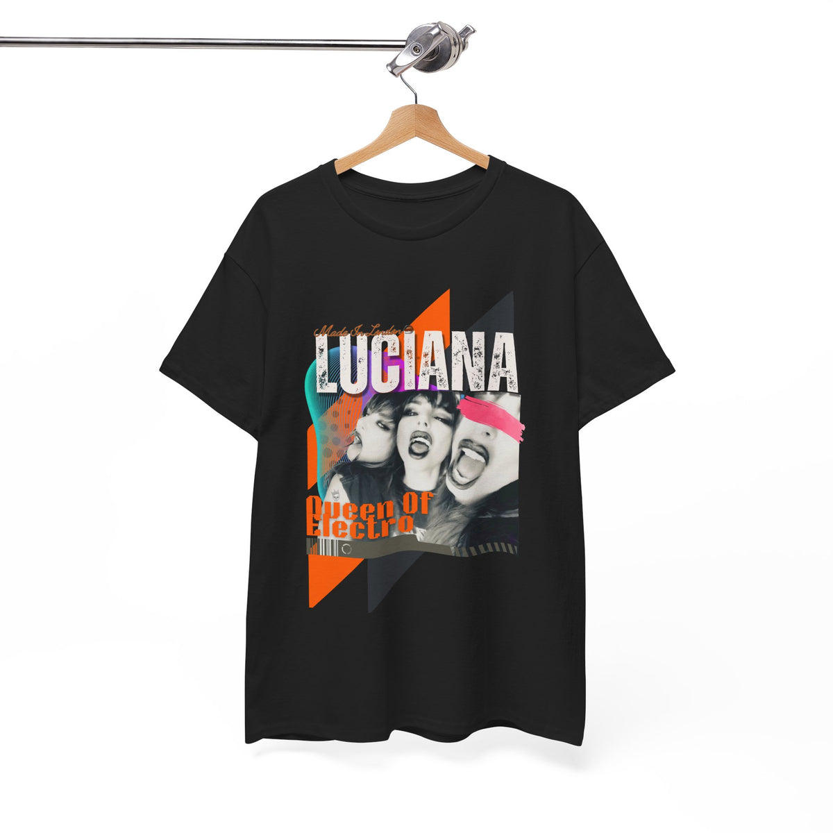 Luciana Queen of Electro Unisex Heavy Cotton Tee | Retro Music Graphic T-Shirt