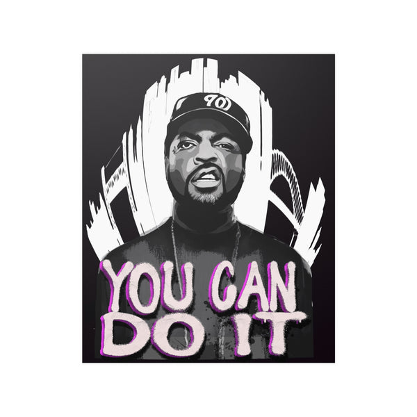 IceCube - You Can Do It - Satin Poster (210gsm), Pop Culture, Wall Art, Fan Art, Music, Rap, Hip Hop, Empowering, NWA, Chic Modern Wall Decor, Contemporary Icon. Legend.