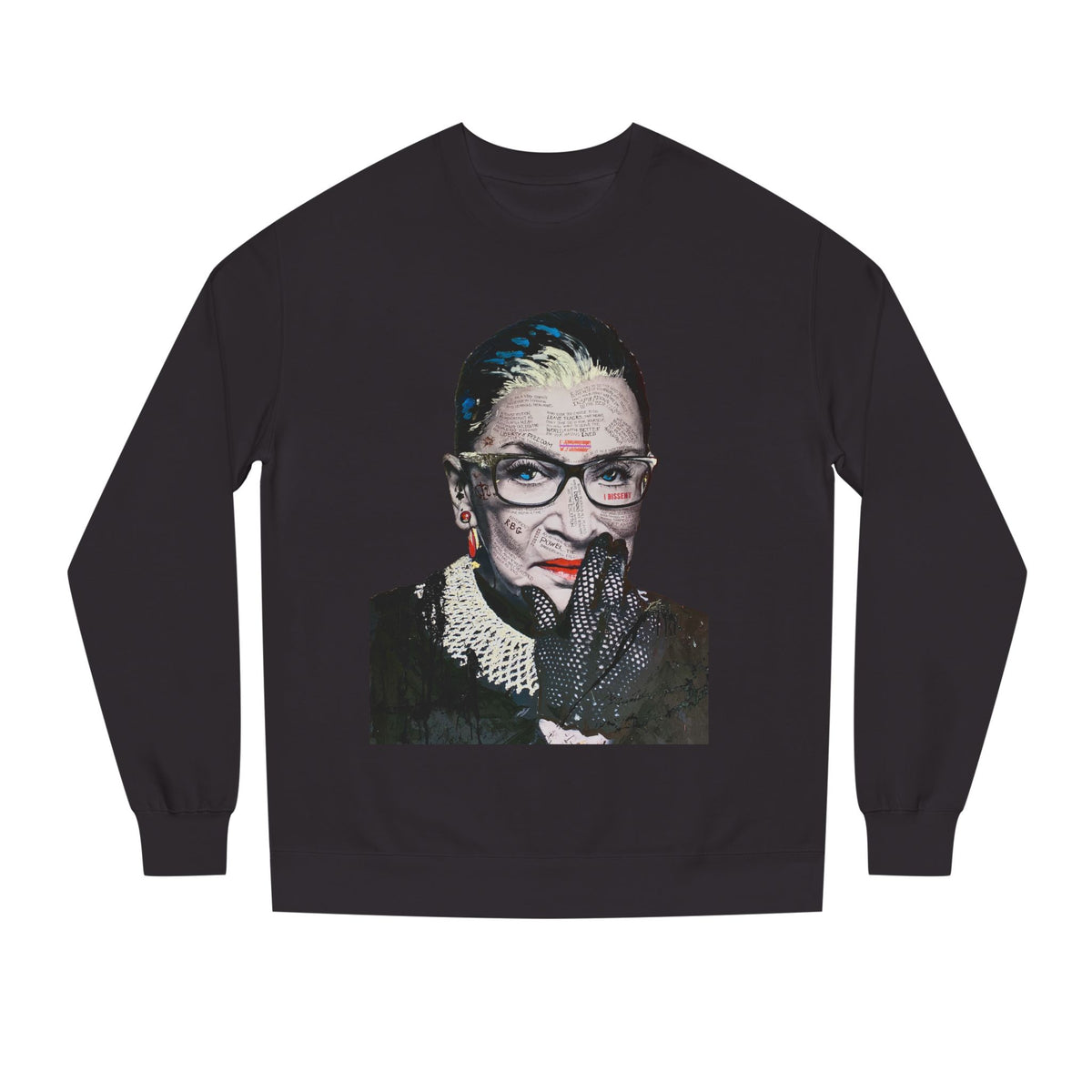 Ruth Bader Ginsberg -   I Am Supreme -  Unisex Premium Crewneck Sweatshirt, Fan Art T Shirt, Streetwear, Supreme, Empowering, Trailblazer, Inspiring RBG Tribute Art, Contemporary Icon. Legend.