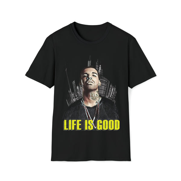 Drake - Life Is Good -  Unisex Softstyle T Shirt, Fan Art T Shirt, Graphic Printed, Streetwear, Music, Pop Culture, Stylish, Classic.
